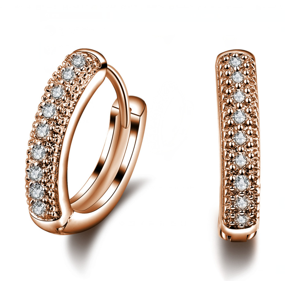 Vintage Earrings 3A Zircon White Gold Plated - Image 7