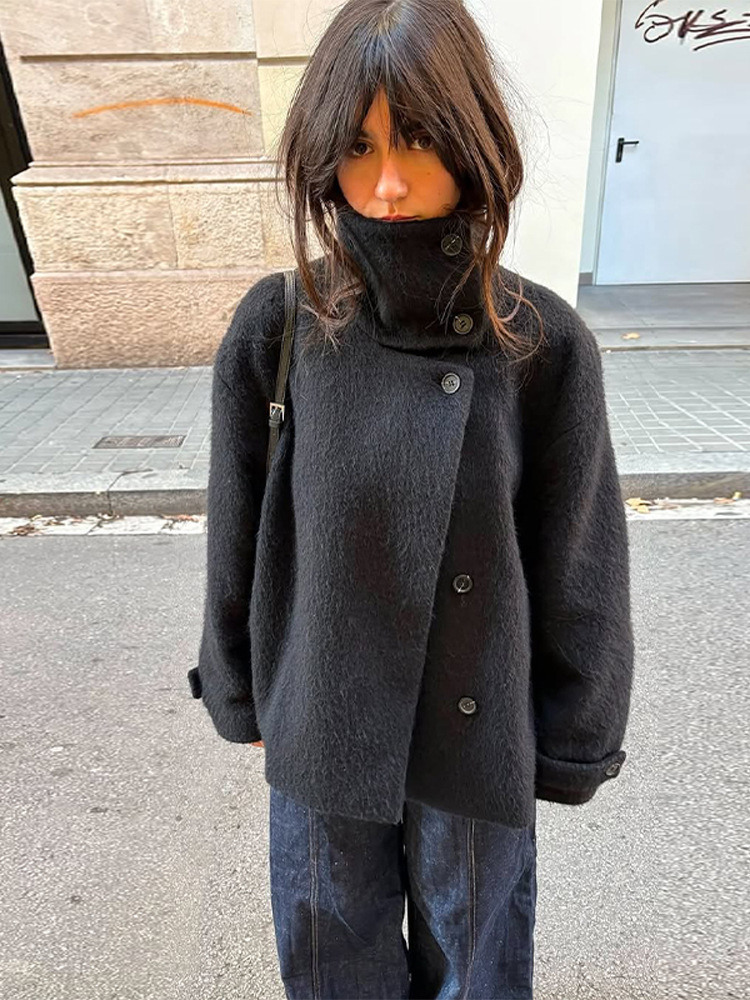 High-grade Graceful Stand Collar Short Coat - Image 4