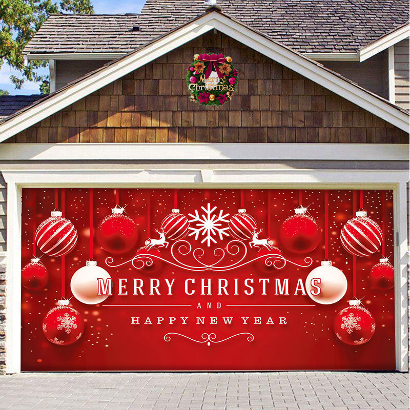 Christmas Background Hanging Cloth Garage Door Patch Holiday Party - Image 9