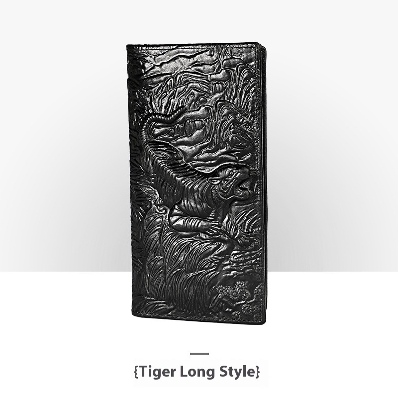 Personalized Retro Handmade Embossed Leather Wallet For Man - Image 5