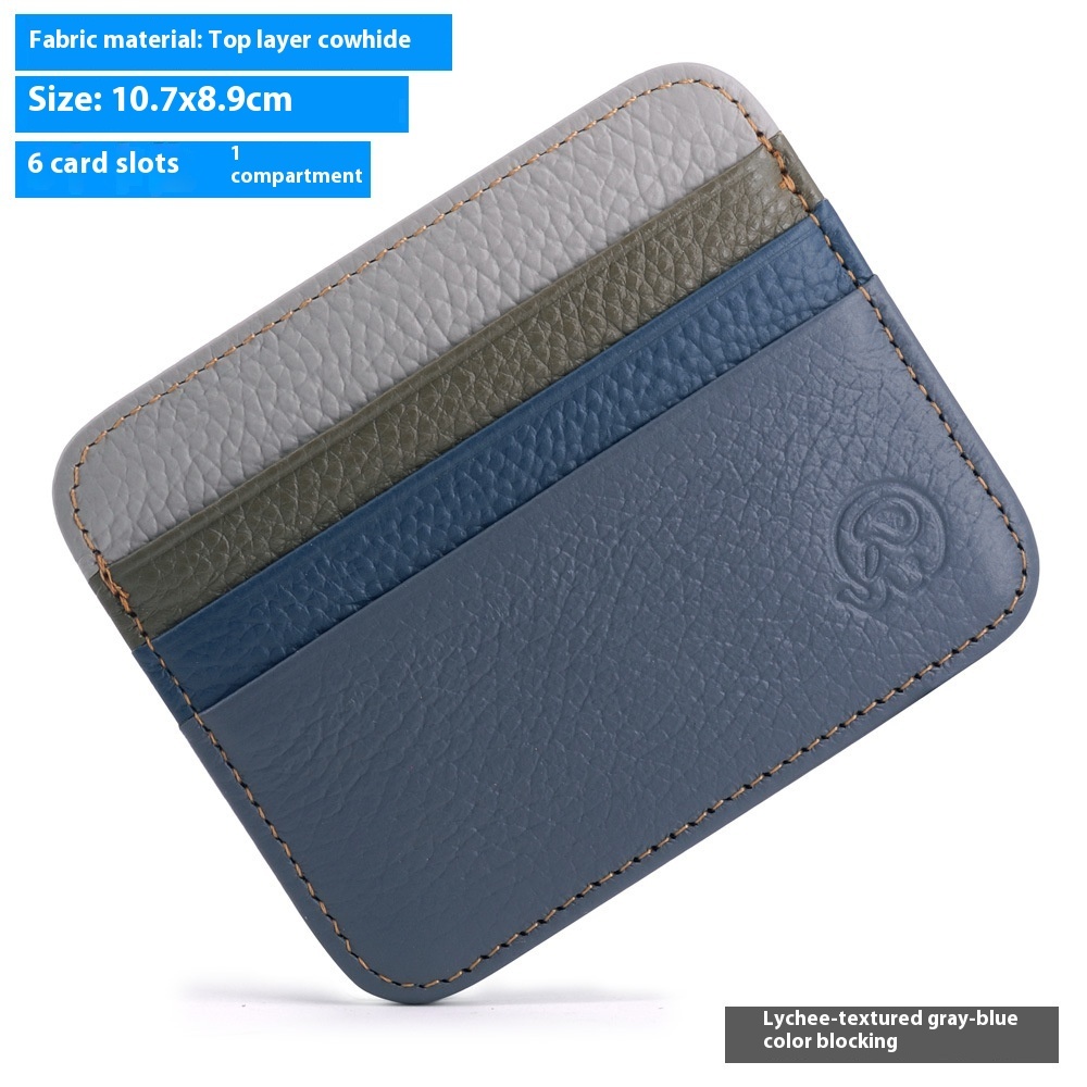 Small Round Elephant First Layer Cowhide Coin Purse Genuine Leather Card Holder - Image 3