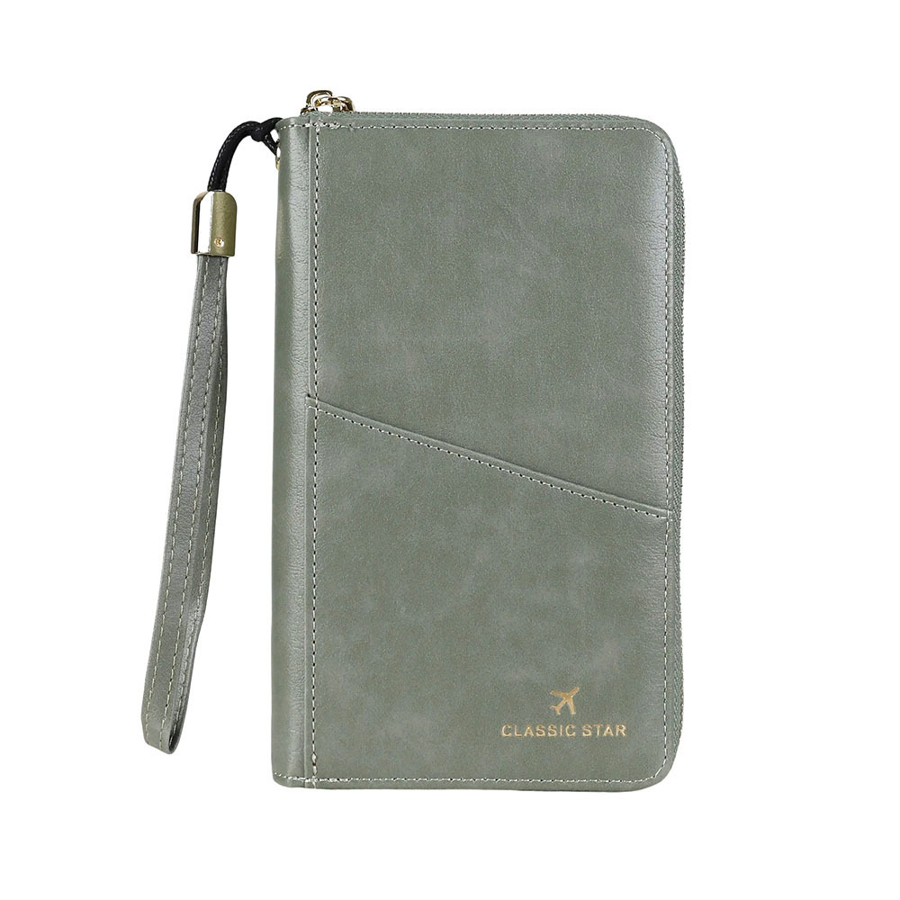 RFID Barrier Passport Holder Genuine Leather Wallet - Image 6