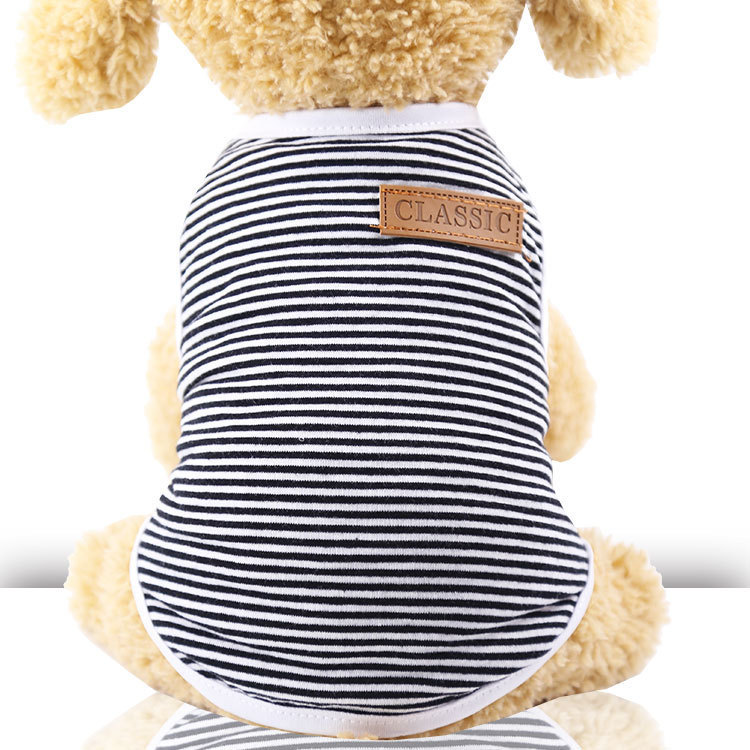 Dog Clothes Cat Clothes Pet Cotton Striped Vest Small Medium Large Dog Clothes - Image 5