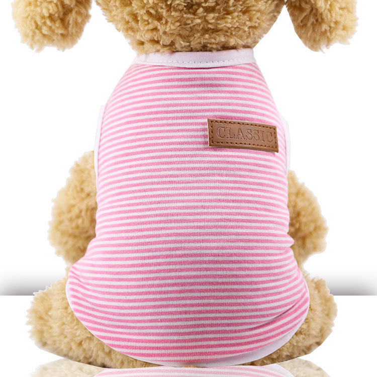 Dog Clothes Cat Clothes Pet Cotton Striped Vest Small Medium Large Dog Clothes - Image 6