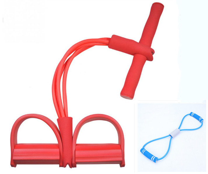Natural Latex Foot Pedal Elastic Pull Rope with Handle Fitness Equipment Bodybuilding Expander - Image 4