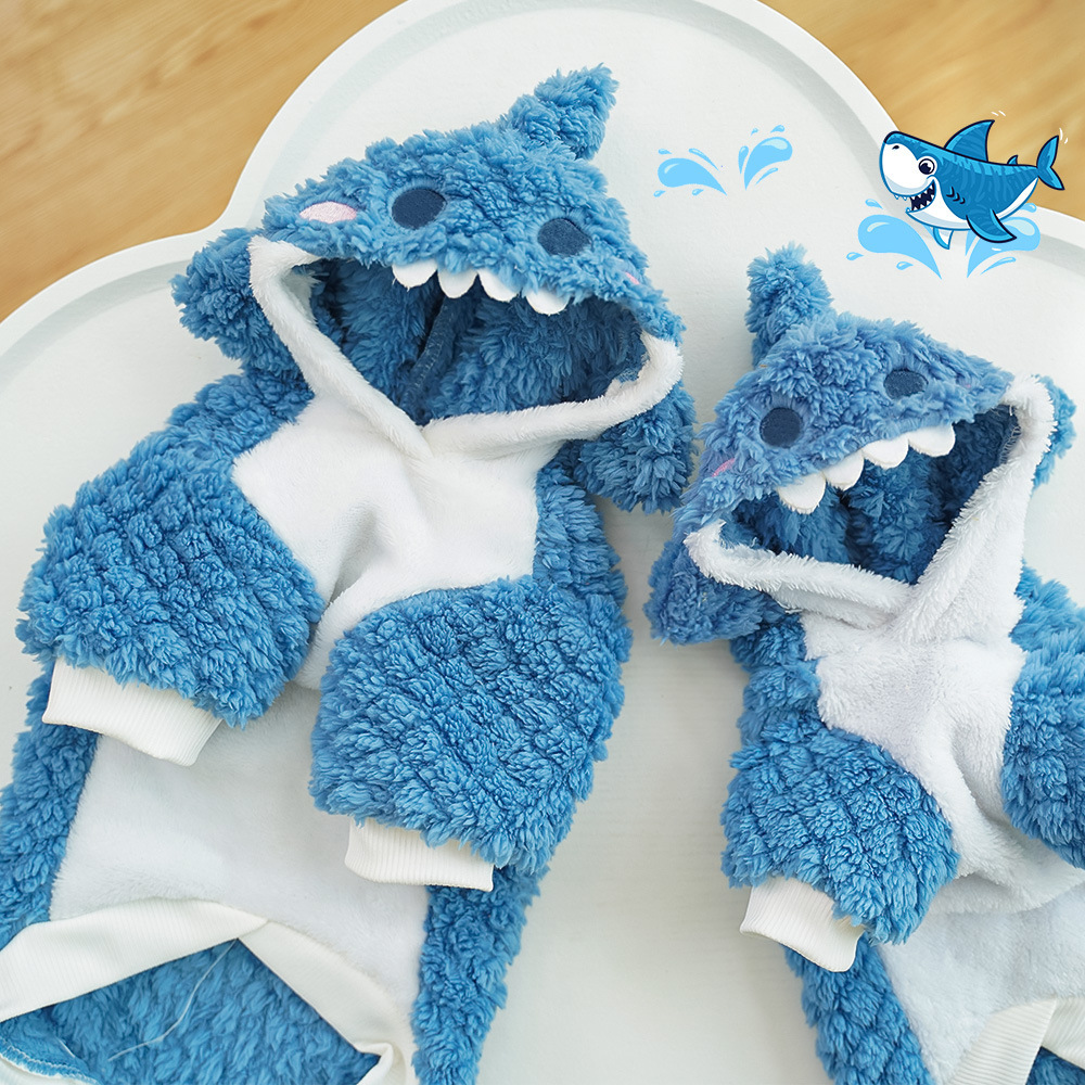 Shark Cute Plush Thickened Pet Dog Cat Clothes - Image 6