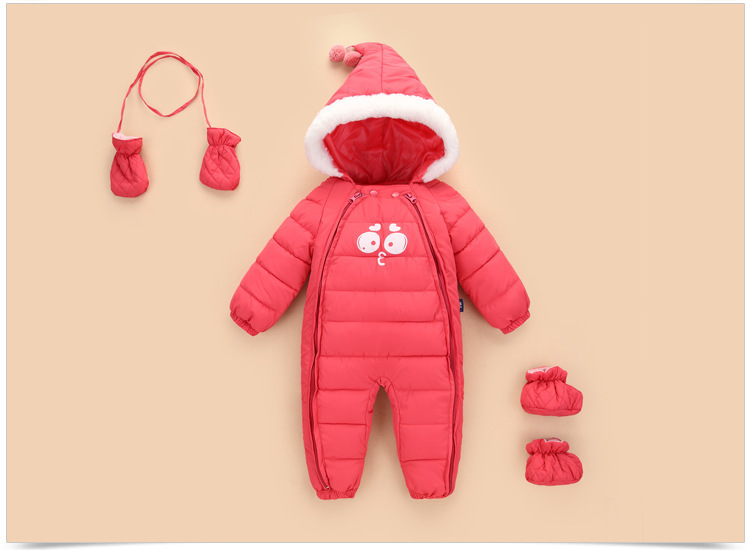 Down Cotton Baby Rompers Winter Thick Boys Costume Girls Warm Infant Snowsuit Kid Jumpsuit Children Outerwear Baby Wear 0-18m - Image 3