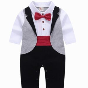 Boys' long-sleeved gentleman romper