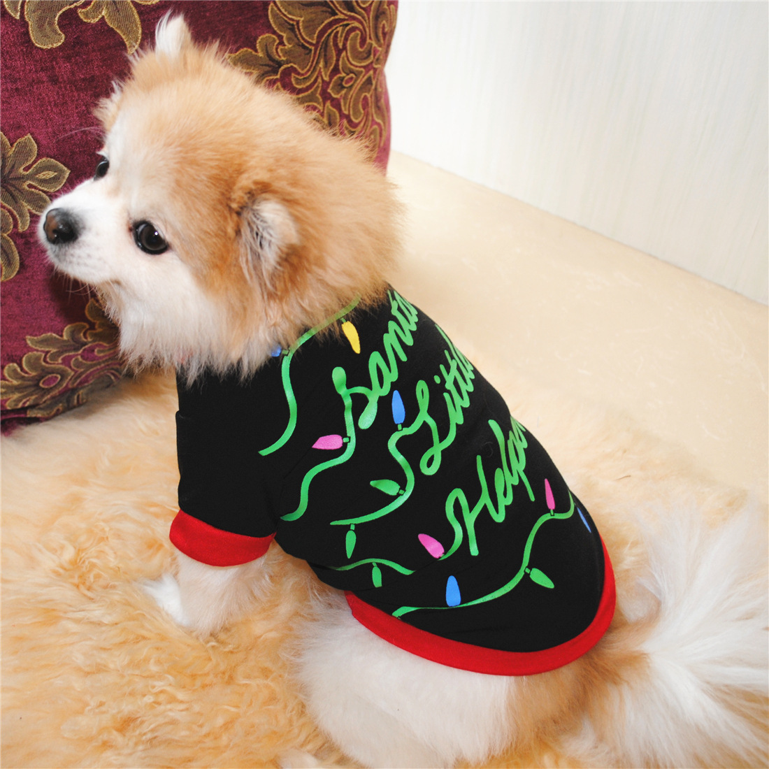 Dog christmas costume t-shirt vest - Image 4