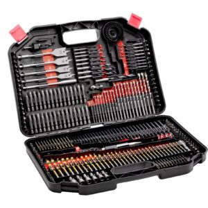 Drill Bit Set, 246 Pieces Drill And Driver Bit Set, Screwdriver Bit Set Suitable For Wood Metal Cement Drilling And Screw Driving, Drill Bit Sets Combo Kit Assorted In Organized Carrying Case