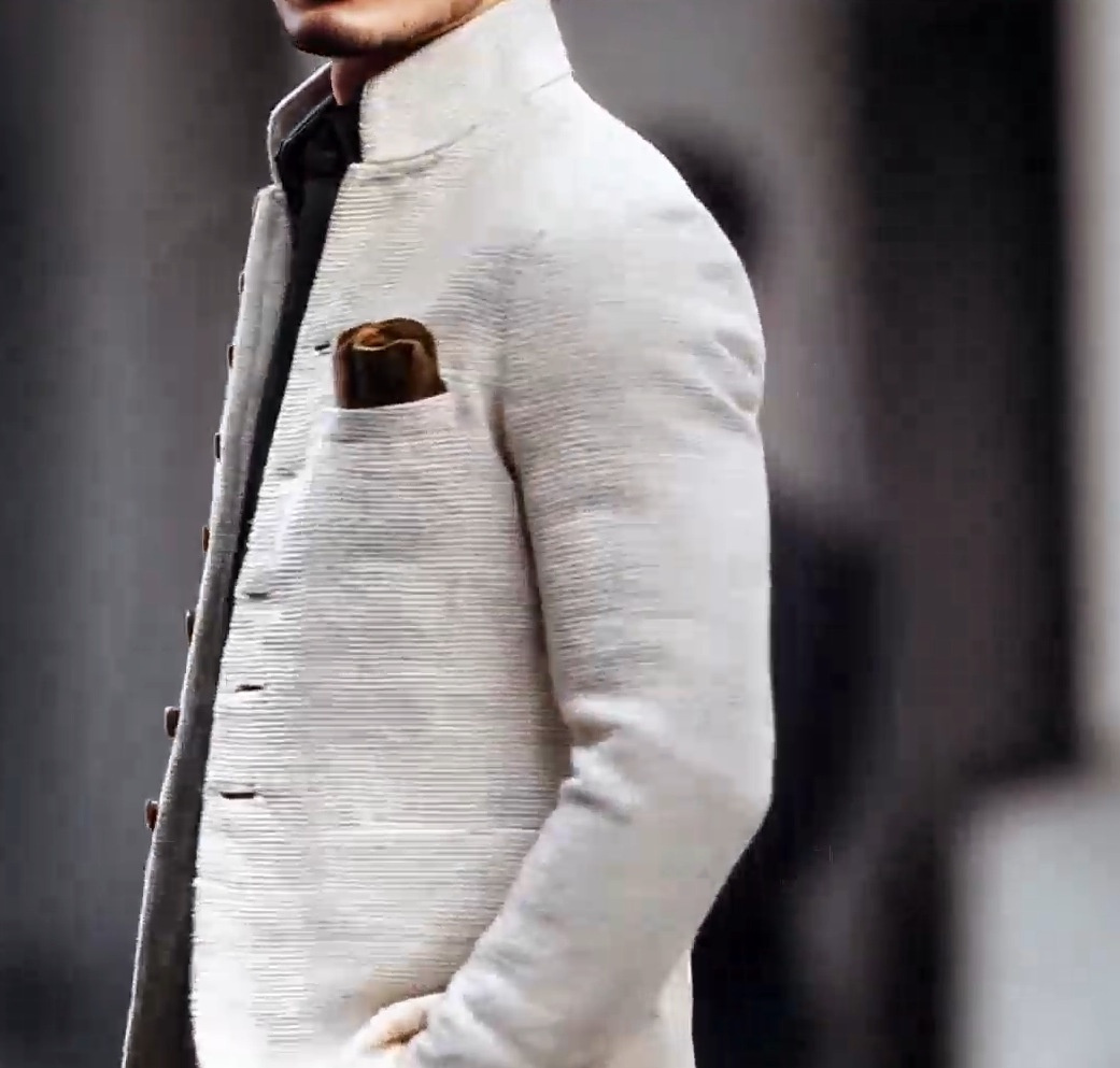 European And American-style Men's Jacket Slim-fit Buttoned Pocketed Long-sleeve Blazer - Image 2