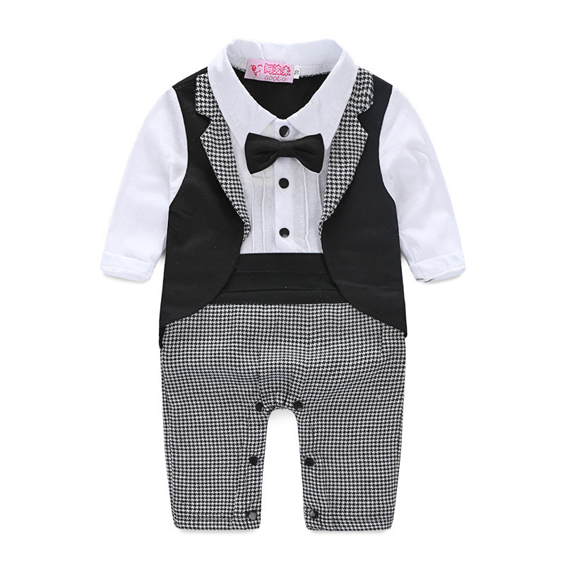 Boys' long-sleeved gentleman romper - Image 7