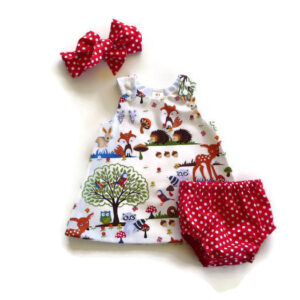 Children's Suit Girl Baby Baby Three-Piece Shorts Headband Dress