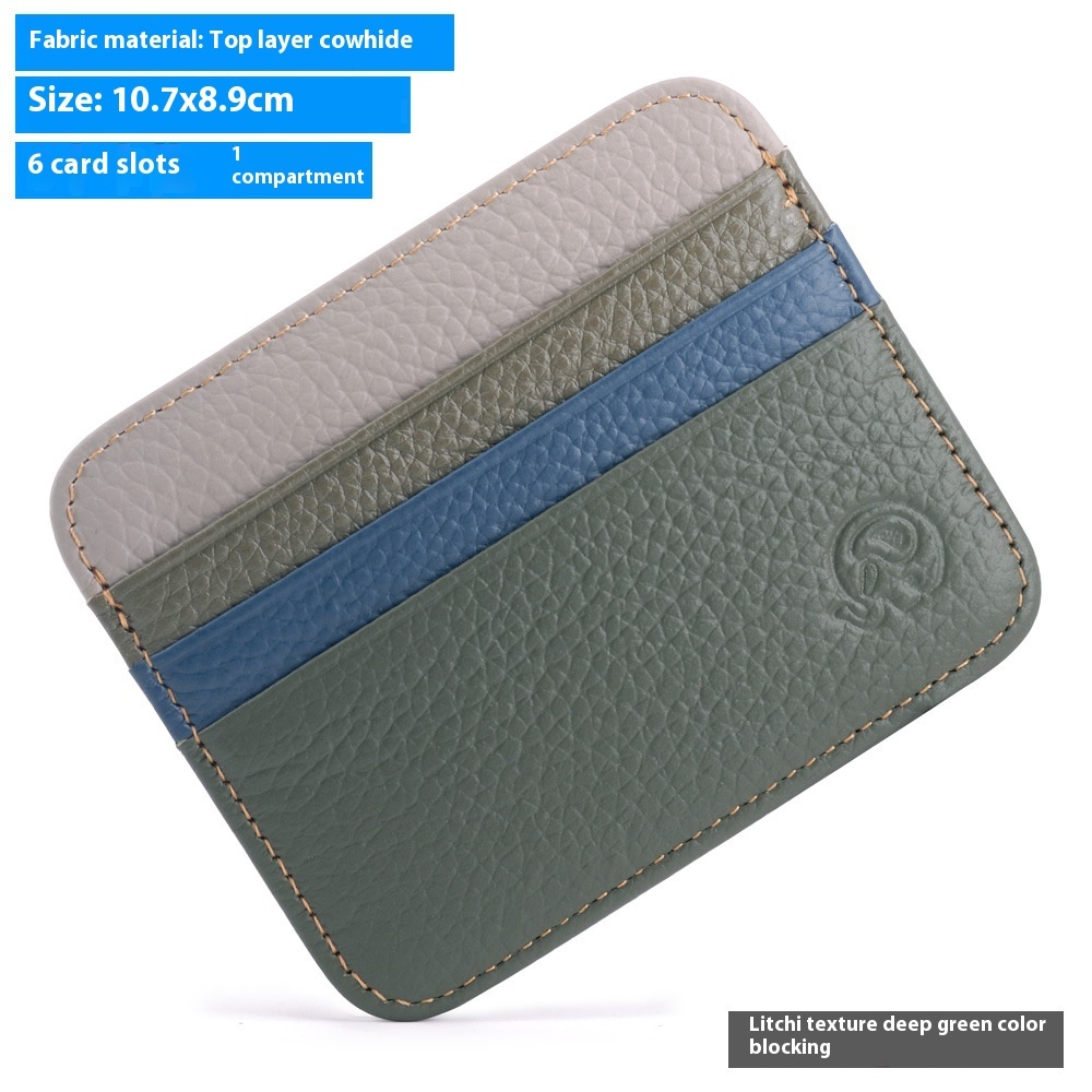 Small Round Elephant First Layer Cowhide Coin Purse Genuine Leather Card Holder - Image 5