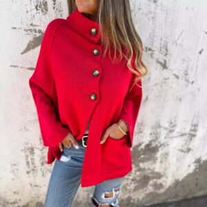 Ins Single Breasted Lapel Knitted Coat Fashion Pocket Long Sleeve Cardigan Jacket Women's Clothing