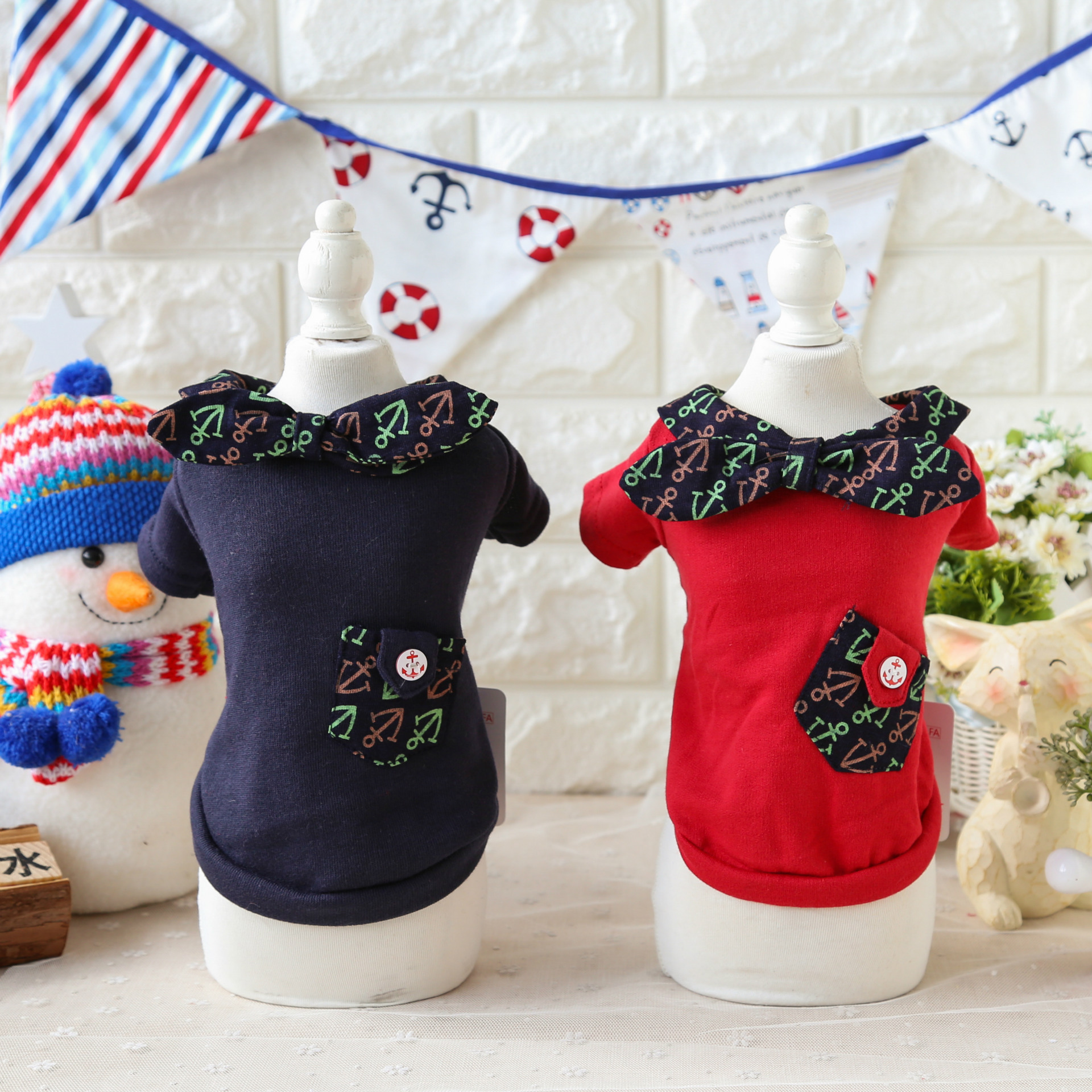 Anchor Pocket Scarf Dog Pet Two-legged Clothes - Image 3