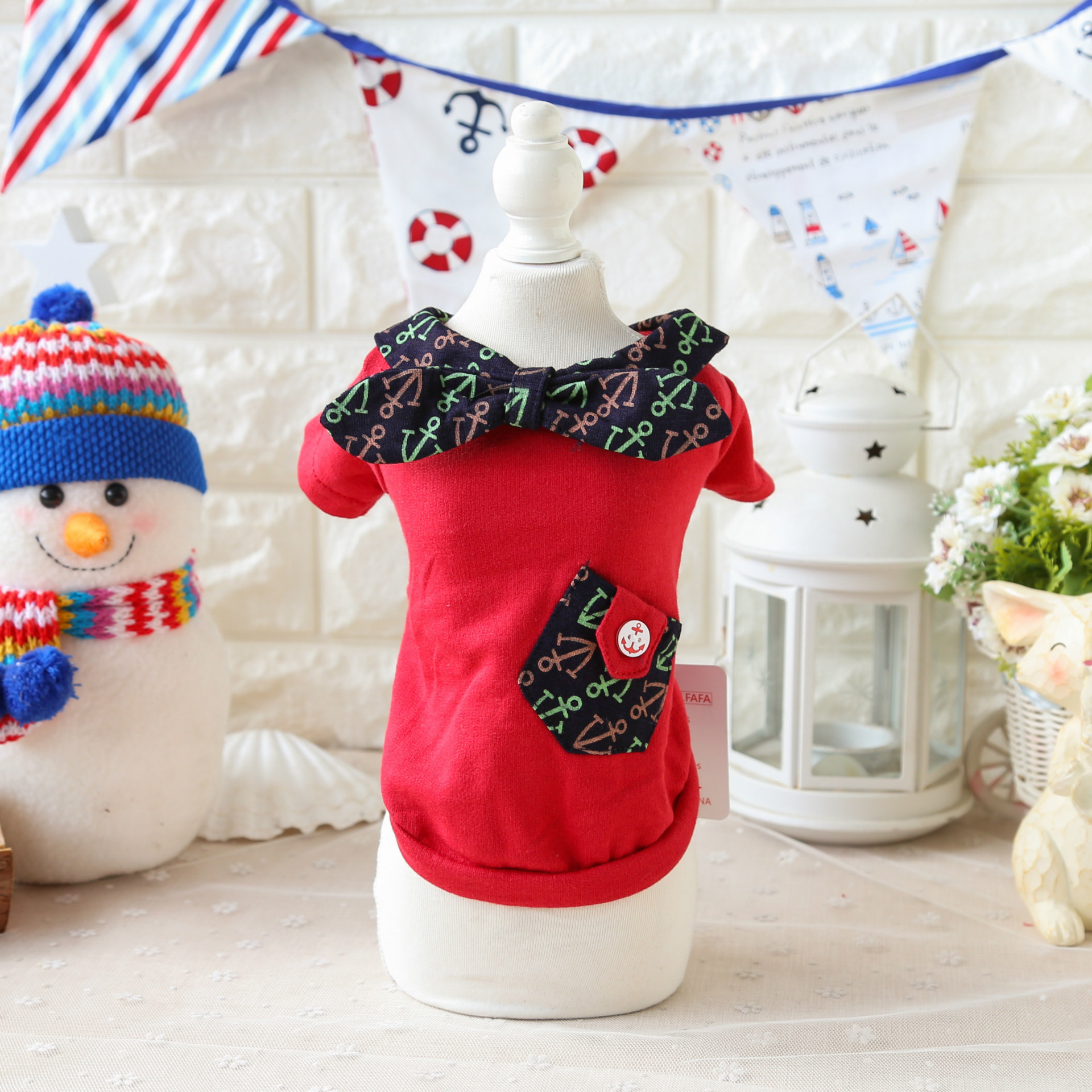 Anchor Pocket Scarf Dog Pet Two-legged Clothes - Image 4