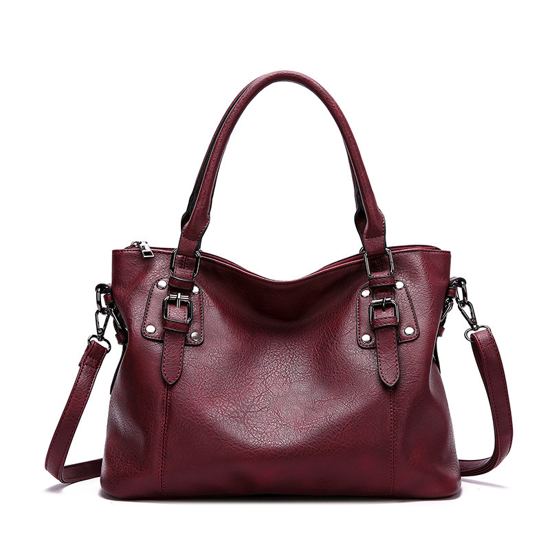 New Fashion European And American Style Women's Retro Simple Shoulder Bag Large Capacity - Image 7