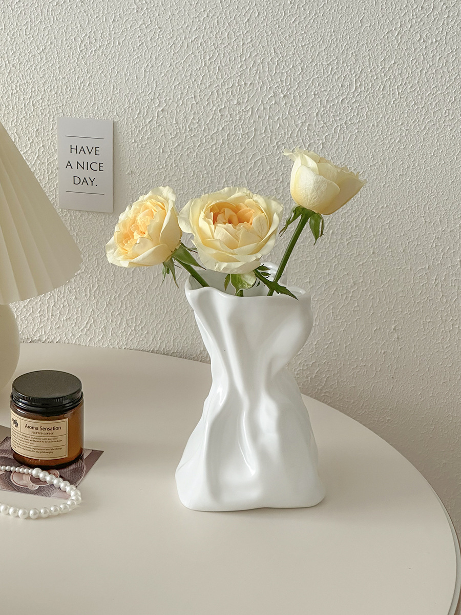 Simple Cream Style Vase Decoration Home Decoration - Image 2