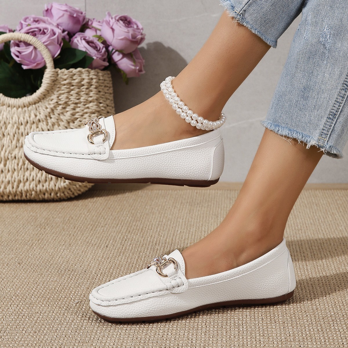 Women's Chain Slip-on Lofter Casual Outdoor Flat Shoes - Image 6