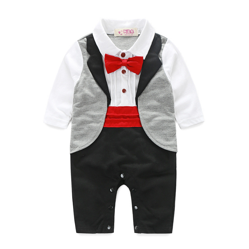Boys' long-sleeved gentleman romper - Image 3