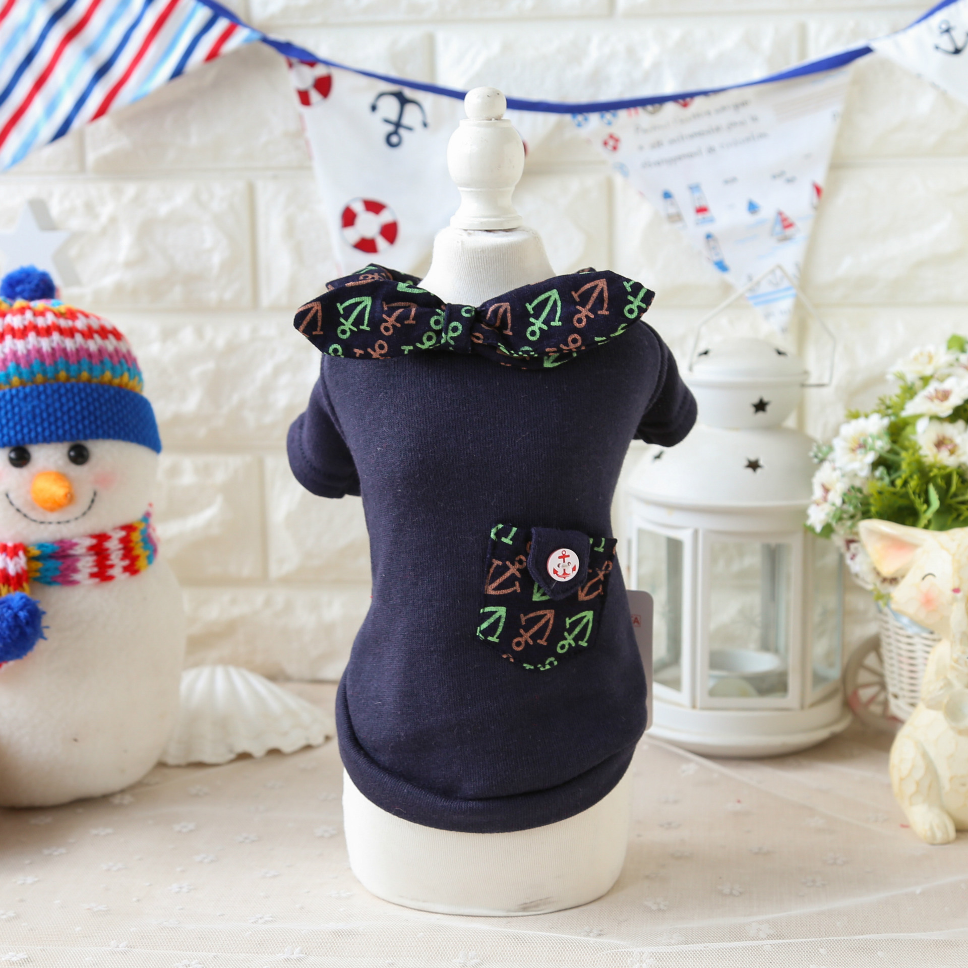 Anchor Pocket Scarf Dog Pet Two-legged Clothes - Image 5