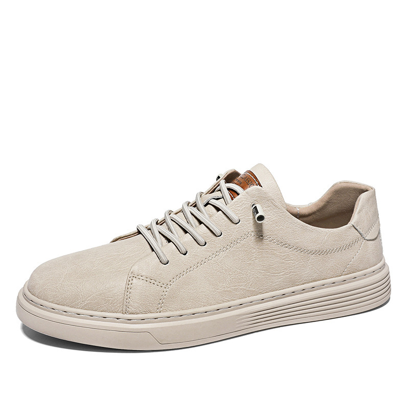 Low-top Men's Shoes Two-layer Cowhide Casual Sneakers - Image 8