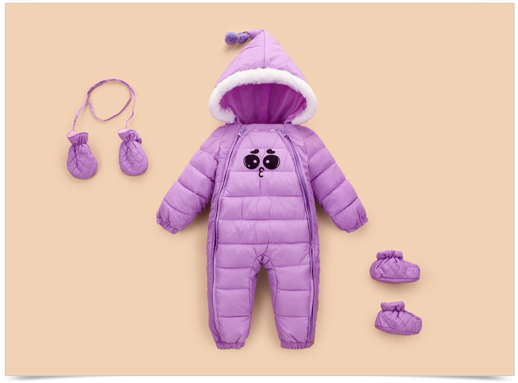 Down Cotton Baby Rompers Winter Thick Boys Costume Girls Warm Infant Snowsuit Kid Jumpsuit Children Outerwear Baby Wear 0-18m - Image 5