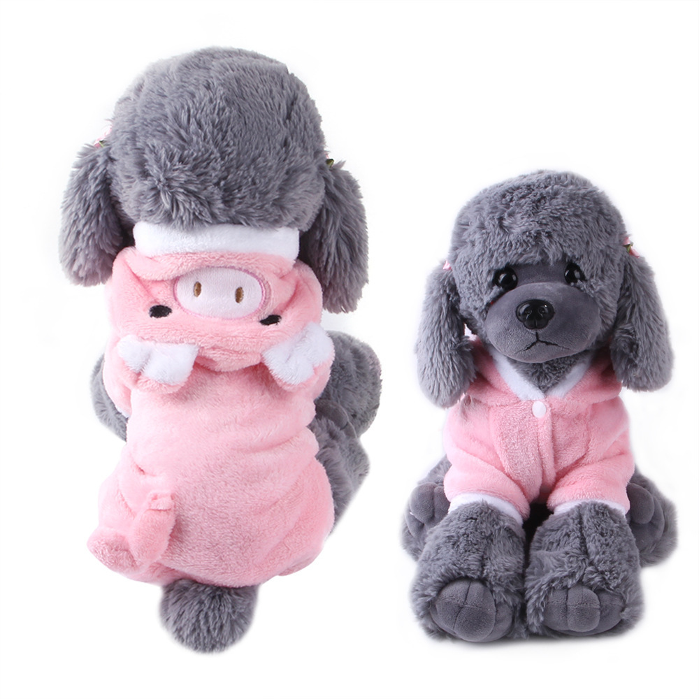 Pet Clothes Coral Velvet Puppy Clothing Cartoon Elk Cow Dog Dog Transfiguration - Image 5