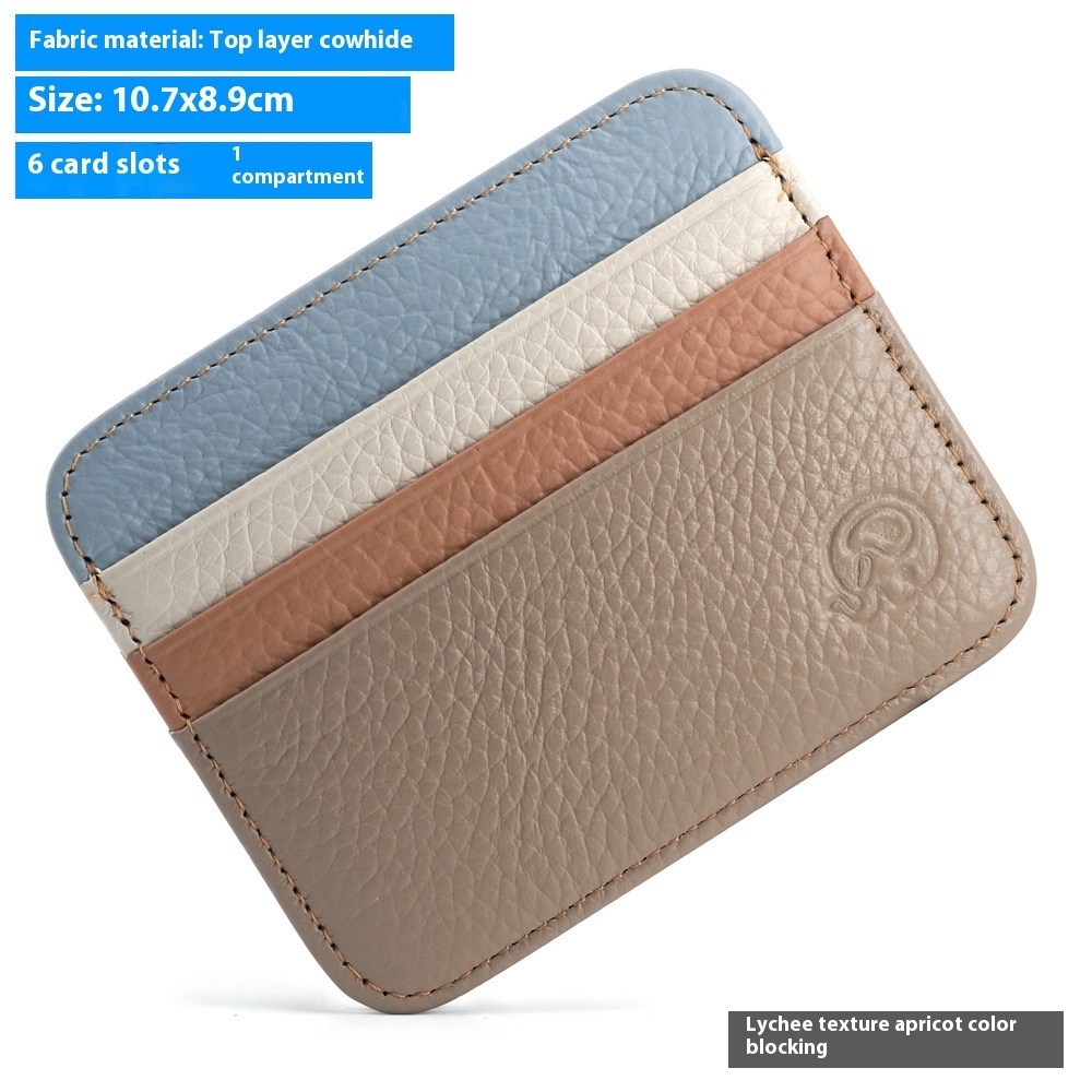 Small Round Elephant First Layer Cowhide Coin Purse Genuine Leather Card Holder - Image 4