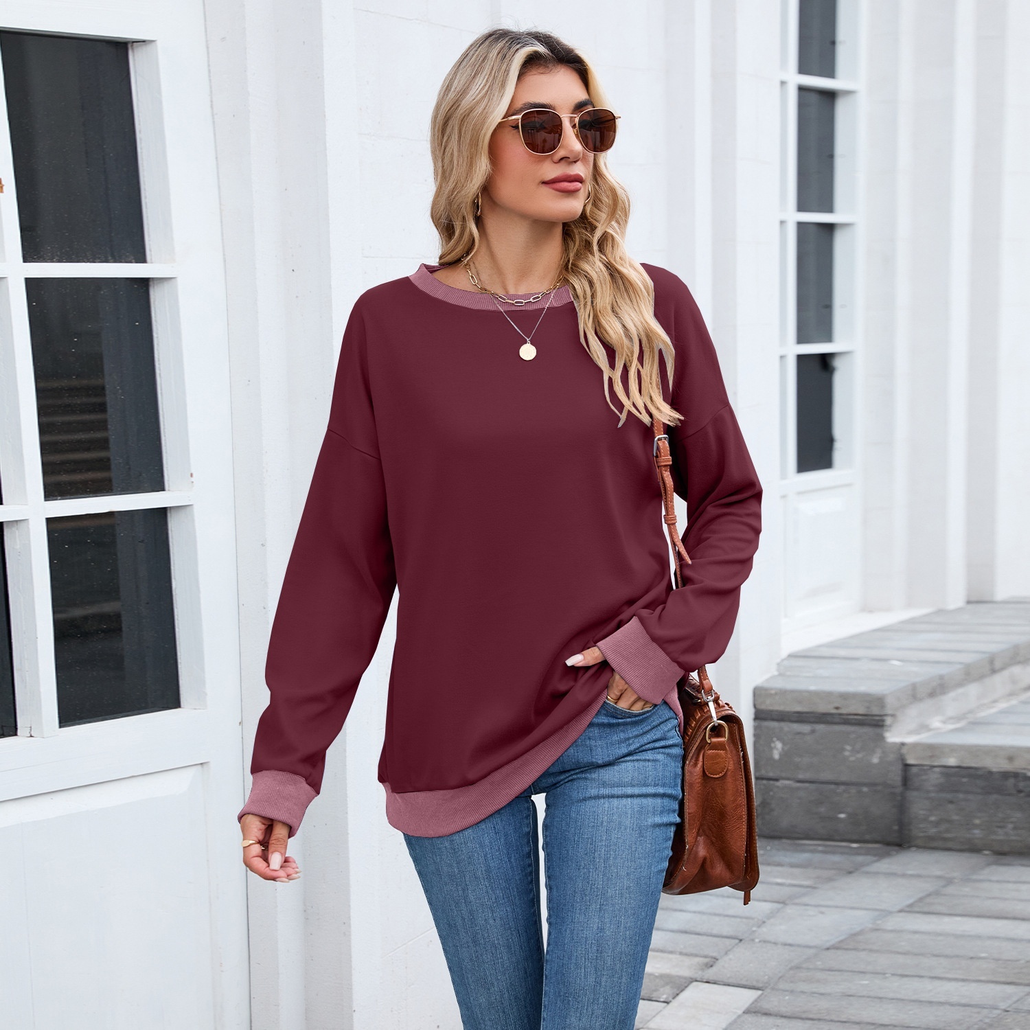 European And American Round Neck Loose Top
