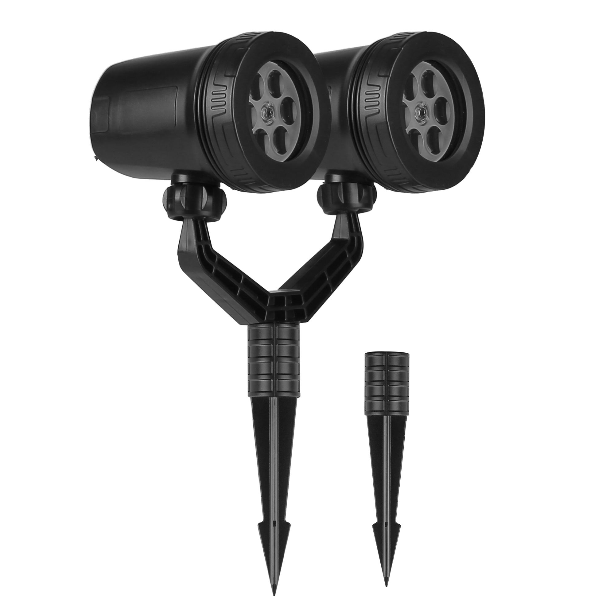 1Pc Christmas Snowflake Projector Light Dual Head LED Stake Light IP44 Waterproof Xmas Decoration For Holiday Indoor Outdoor Use Garden Patio Wall Decor - Image 6