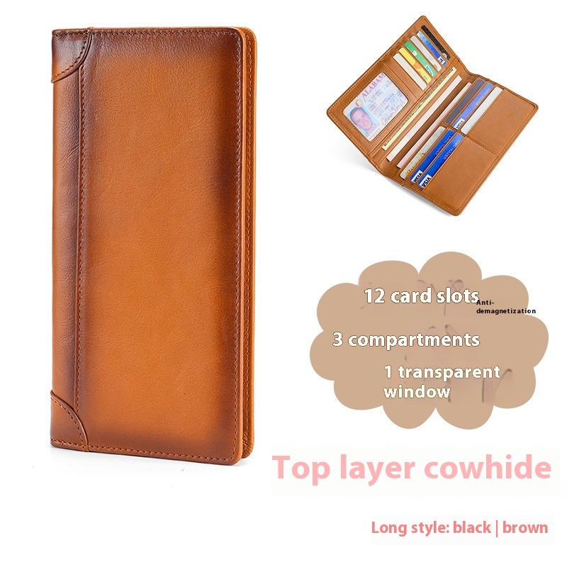 New Genuine Leather Wallet Men's Polished Fashion - Image 2
