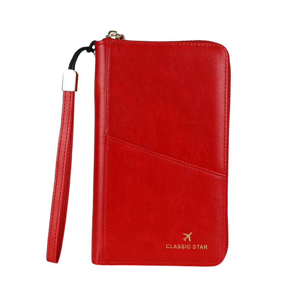RFID Barrier Passport Holder Genuine Leather Wallet - Image 3