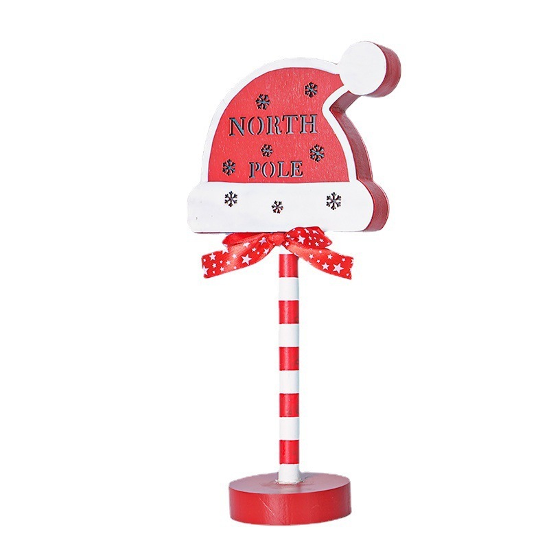 Christmas Road STOP Decorative Lights Wooden Atmosphere Led Colored Lamp - Image 5