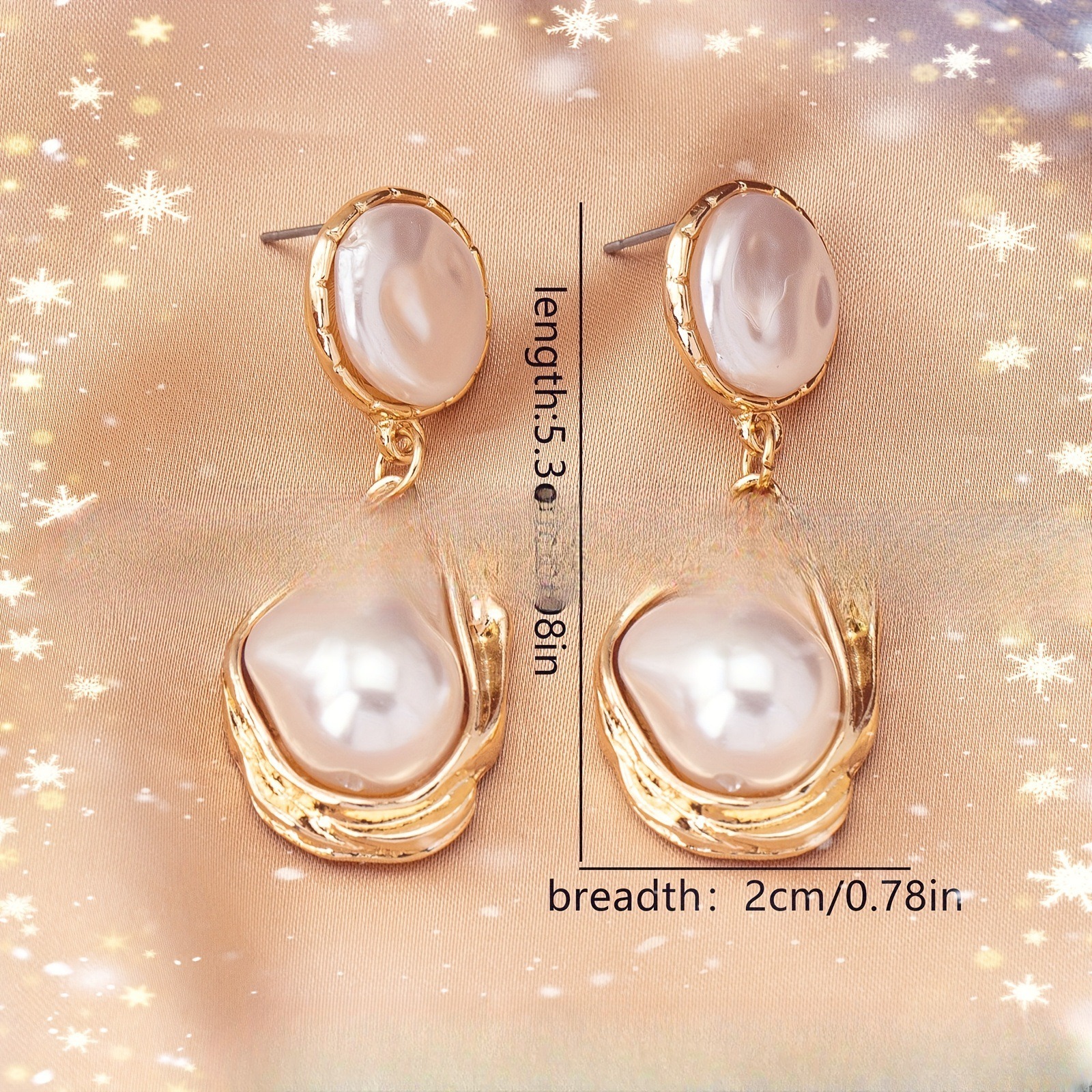 Korean Style Elegant Fashion Baroque Pearl Earrings - Image 5