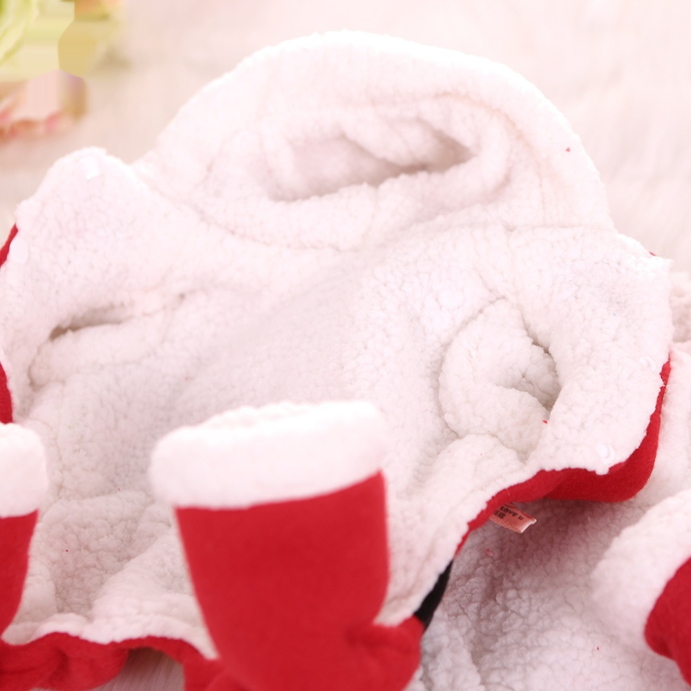 Pet Cat Dog Autumn And Winter Christmas Fleece-lined Thickened Cotton-padded Coat - Image 4