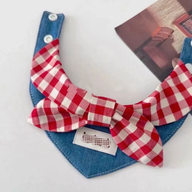 Cat Ins Scarf Saliva Pet Cute Bow - Image 4