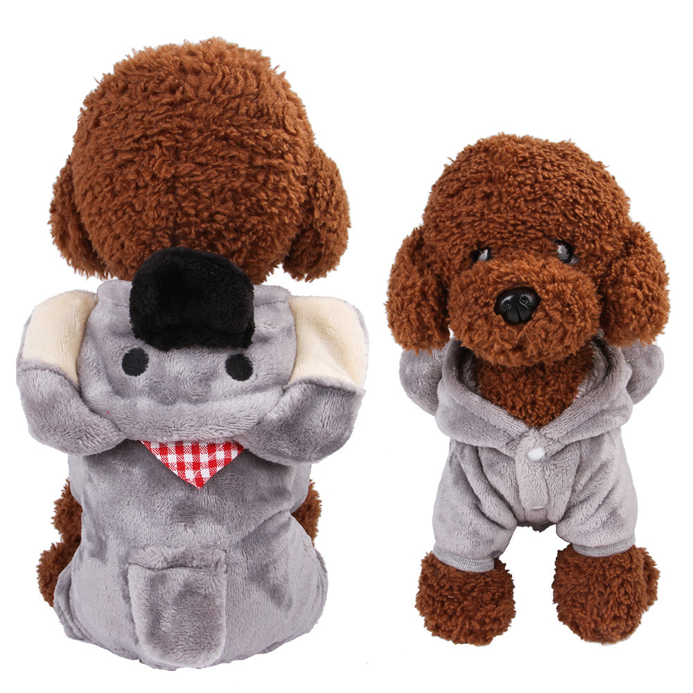Pet Clothes Coral Velvet Puppy Clothing Cartoon Elk Cow Dog Dog Transfiguration - Image 6