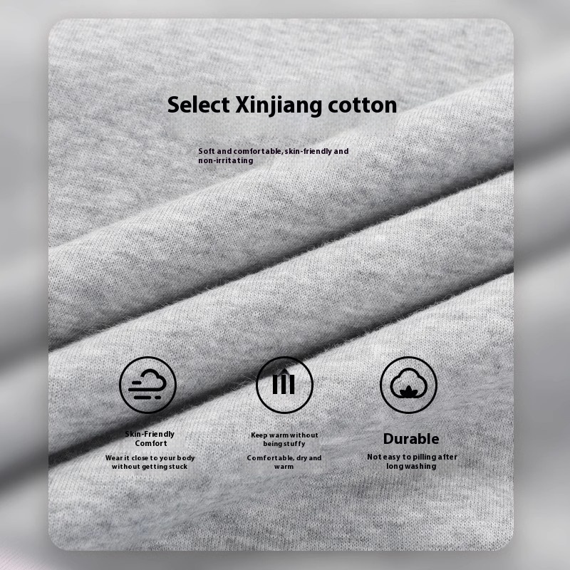 Gray Hooded Sweater For Women Fleece-lined Thick Loose Casual Sweatshirt - Image 5