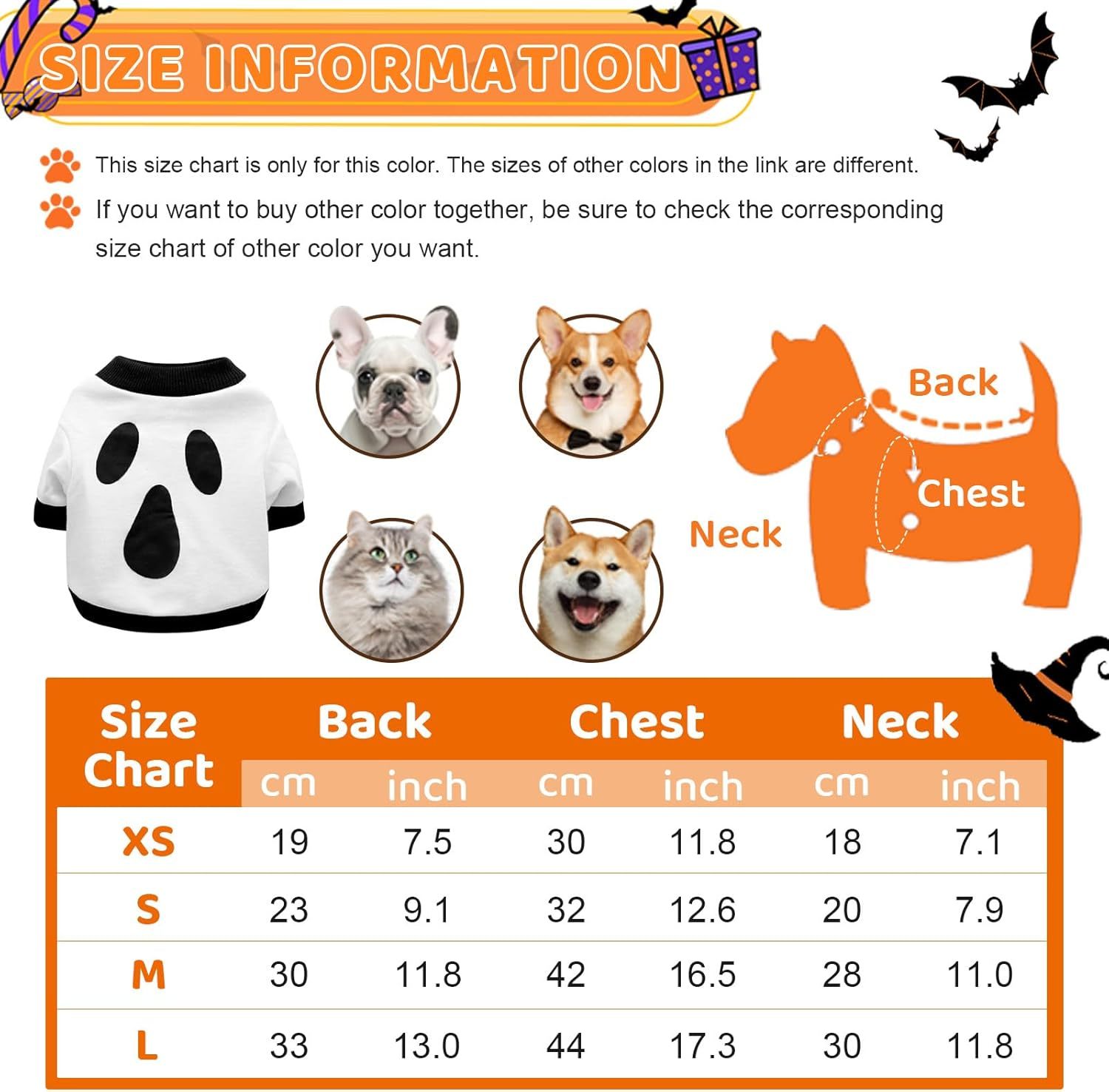 Dog Clothes Cat Shirts Halloween Dog Skeleton Costume Puppy Outfits Lightweight Sweatshirt Pet Apparel For Chihuahua Dachshund Kitten French - Image 2