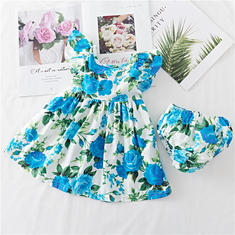 Cotton Baby Ruffled Floral Print Dress - Image 10