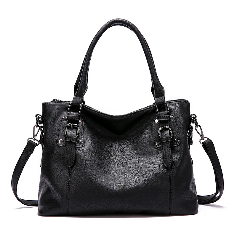 New Fashion European And American Style Women's Retro Simple Shoulder Bag Large Capacity - Image 8