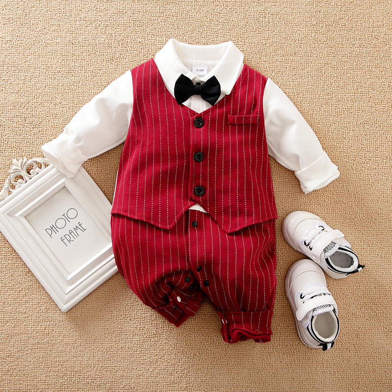 Baby Boy Gentleman Jumpsuit Baby Autumn Clothing - Image 10