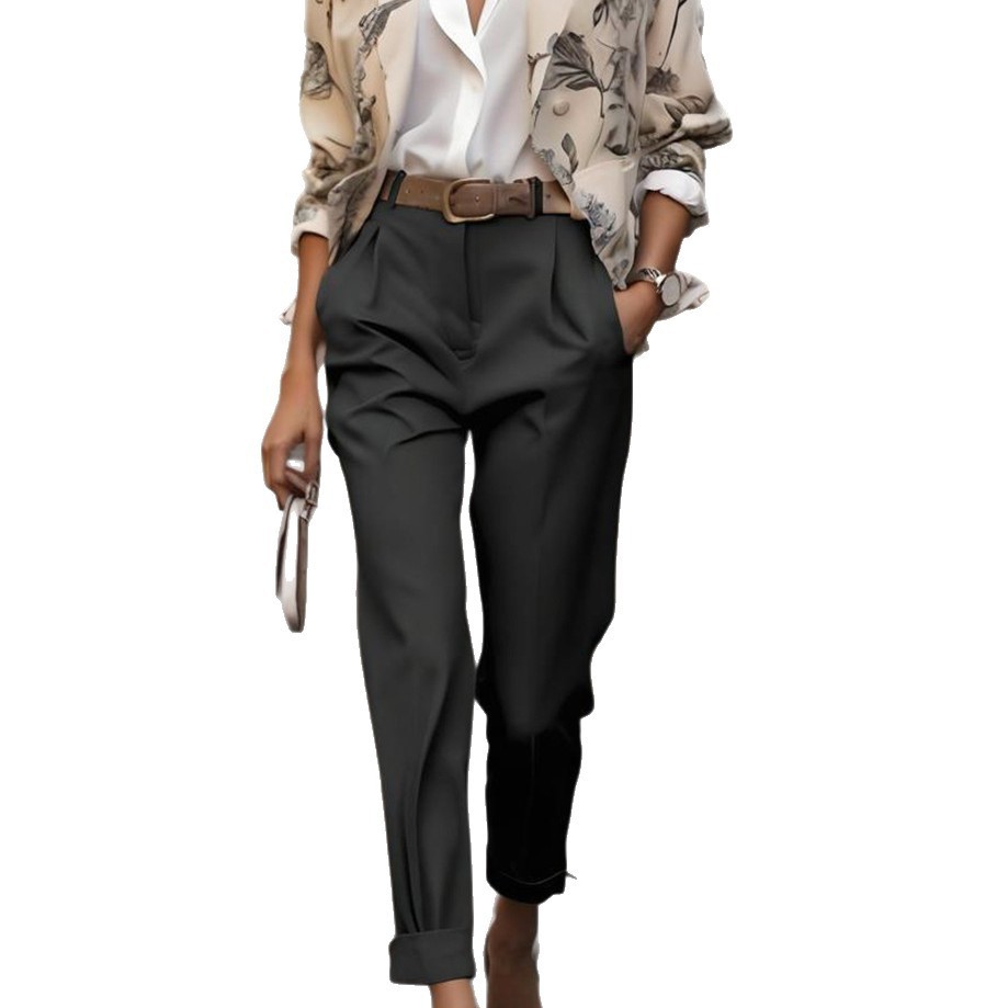High Waist Fashion All-match Ankle-tied Trousers - Image 2